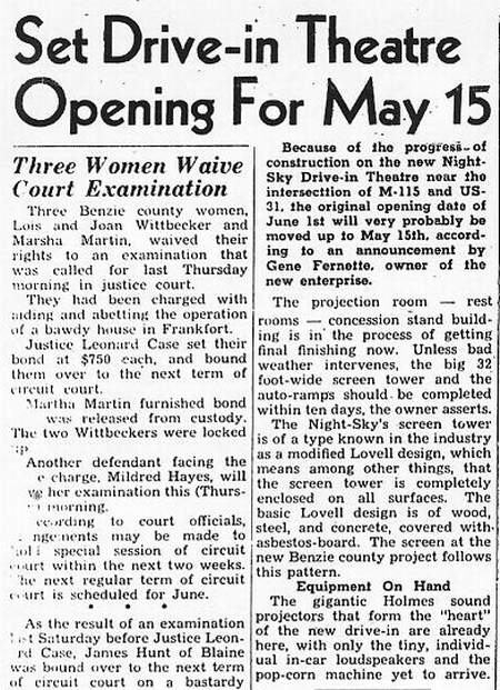 Night-Sky Drive-In Theatre - Old Article From Ron Gross (newer photo)